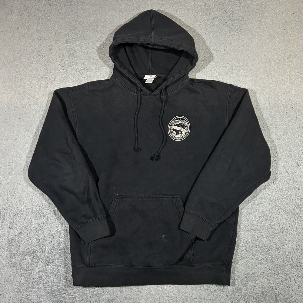 Moondoggies Beach Club Mens Large Hoodie Sweatshirt Black Surf Shop 4001